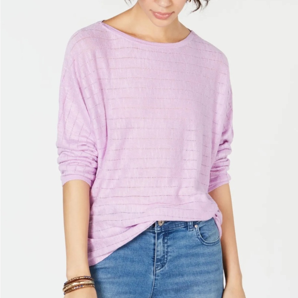 NWT Style & Co Orchid Linen Sweater S
